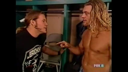 Wwf Smackdown Chris Jericho Backstage With Stephanie Mcmahon And Edge