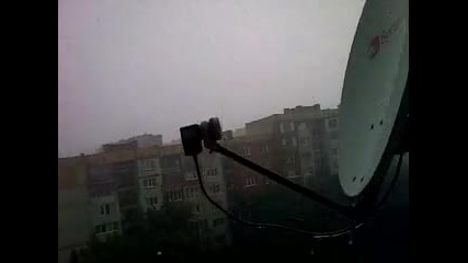 Градушка като орех удари София (любителски кадри)