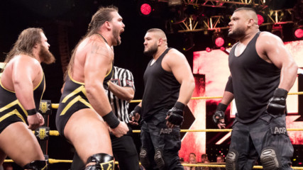 NXT Tag Team Champions Автори на болката vs. Хеви Машинъри: WWE NXT, 12 Юли, 2017