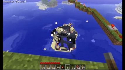 Minecraft взривяване на остров 