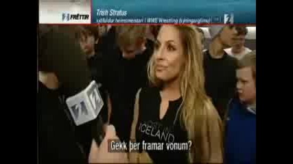 Trish Competes In Glima Wrestling Match