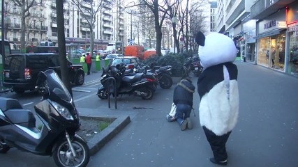 Панда клоун събори момиче само с поглед