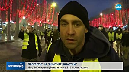 Повече от 1000 задържани при протестите на „жълтите жилетки”