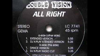 Double Vision - All Right (dj X-play Radio Cut)