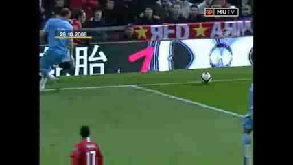 Бербатов с прекрасен финт и асистенция за гол на Роналдо 