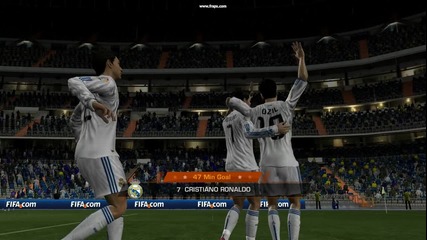 Fifa 11! гол на Роналдо от 40 метра срещу Барселона!