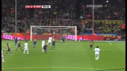 Barcelona 2 - 0 Deportivo La Coruna (pedro)