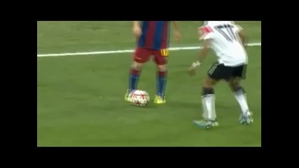 Lionel Messi Разби Нани с финт ! изпълнение !