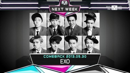 (hd) Exo - Comeback Next week ~ M Countdown (23.05.2013)