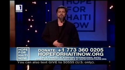 Brad Pitt - Hope For Haiti Now 