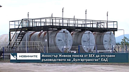 Министър Живков поиска от БЕХ да отстрани ръководството на „Булгартрансгаз“ ЕАД