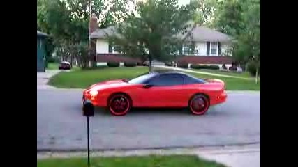 Camaro Ss On 22`s Burnout