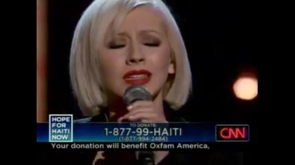 Christina Aguilera печели Пр (т.е. си прави реклама) на гърба на бедстващите Хаити - Lift Me Up 