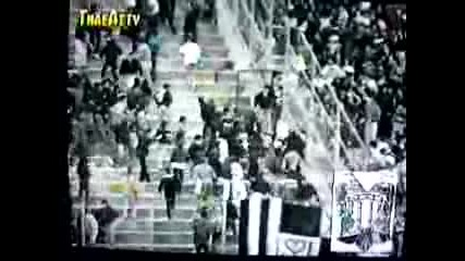 Paok Ultras In Action