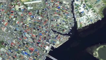 Япония - Преди И След Земетресението и Цунамито 