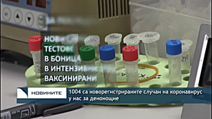 1004 са новорегистрираните случаи на коронавирус у нас за денонощие