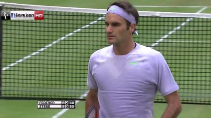 Federer vs Stebe - Halle 2013!