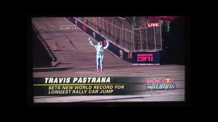най - дългия скок с кола правен някога 250ft Travis Pastrana 