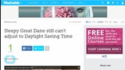 Sleepy Great Dane Still Can't Adjust to Daylight Saving Time