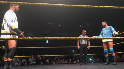 Tye Dillinger and Bobby Roode engage in a hockey brawl at NXT Live