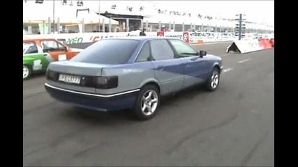 Audi 90 Quattro Turbo Vs. Opel Corsa Gsi Drag Race