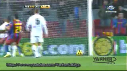 Fc Barcelona vs Ceuta 5 - 1 (10.11.10) Copa del Rey 16 avos. Vuelta 