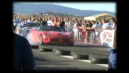 Audi S2 Coupe .vs. Dodge Viper 8.6 V10 Drag Race 