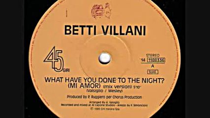 Betti Villani - What Have You Done To The Night( Mi Amor)1989