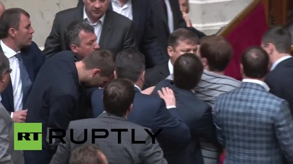 Ukraine: MP on crutches involved in scuffle in the Verkhovna Rada