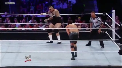 Brodus Clay - Turnbuckle Splash followed by Jumping Crossbody