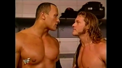 Wwf Raw Is War The Rock And Chris Jericho Backstage