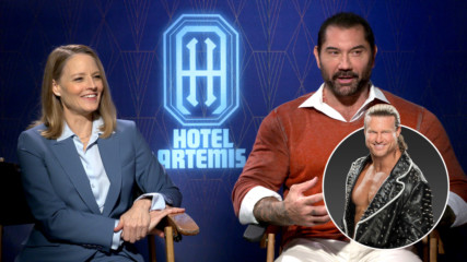 Dolph Ziggler checks in with the cast of "Hotel Artemis"