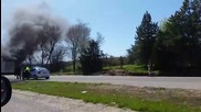 Камион се запали на пътя Димитровград - Хасково