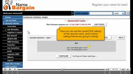 Updating Dns at Namebargain.com by www.vivahost.com