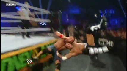 John Cena Suplexes Cm Punk to the outside