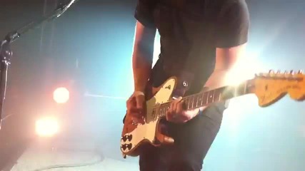Paramore on stage during Misery Business