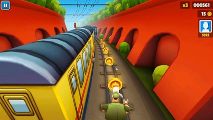 Subway Surfers Първи геймплей (на тела е по лесно) :d