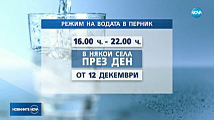 Затягат водния режим в Перник