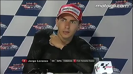 Lorenzo interview after the Red Bull U.s. Gp 