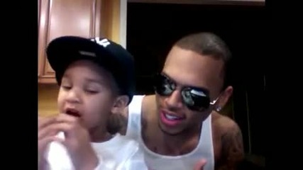 Chris Brown Lil Drew sing Soulja Boy and have Fun 