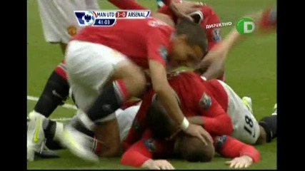 Manchester United - Arsenal - гол на W. Rooney