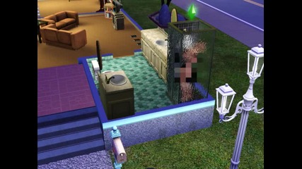 момиченцето ми в The Sims3 се къпе