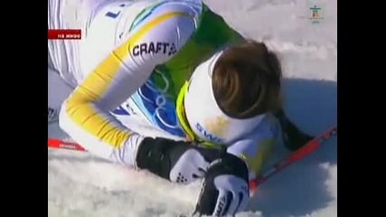 20.02.2010 *ванкувър 2010* - Марит Бьорген спечели преследването на 15 км в ски - бягането! 