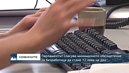 Парламентът гласува минималното обезщетение за безработица да стане 12 лева на ден