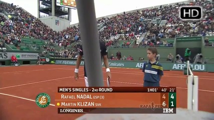 Nadal vs Klizan - Roland Garros 2013 - Part 1!