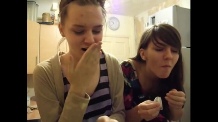 Tea eating challenge (kellyandjess)