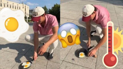 Мъж изпържи яйце на слънцето в Пловдив?!