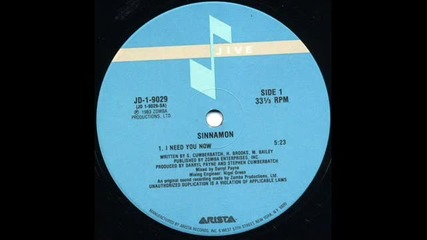 Sinnamon - I Need You Now ( Club Mix ) 1983