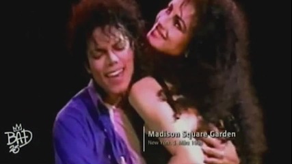 Michael Jackson Kissing Tatiana Thumbtzen - The Way You Make Me Feel ( Bad Tour, New York 1988)