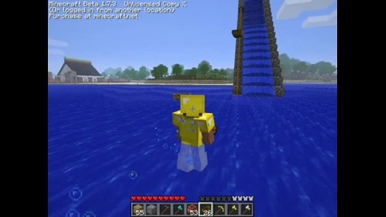 Minecraft : Демо версия на 2-рата ми водна пързалка